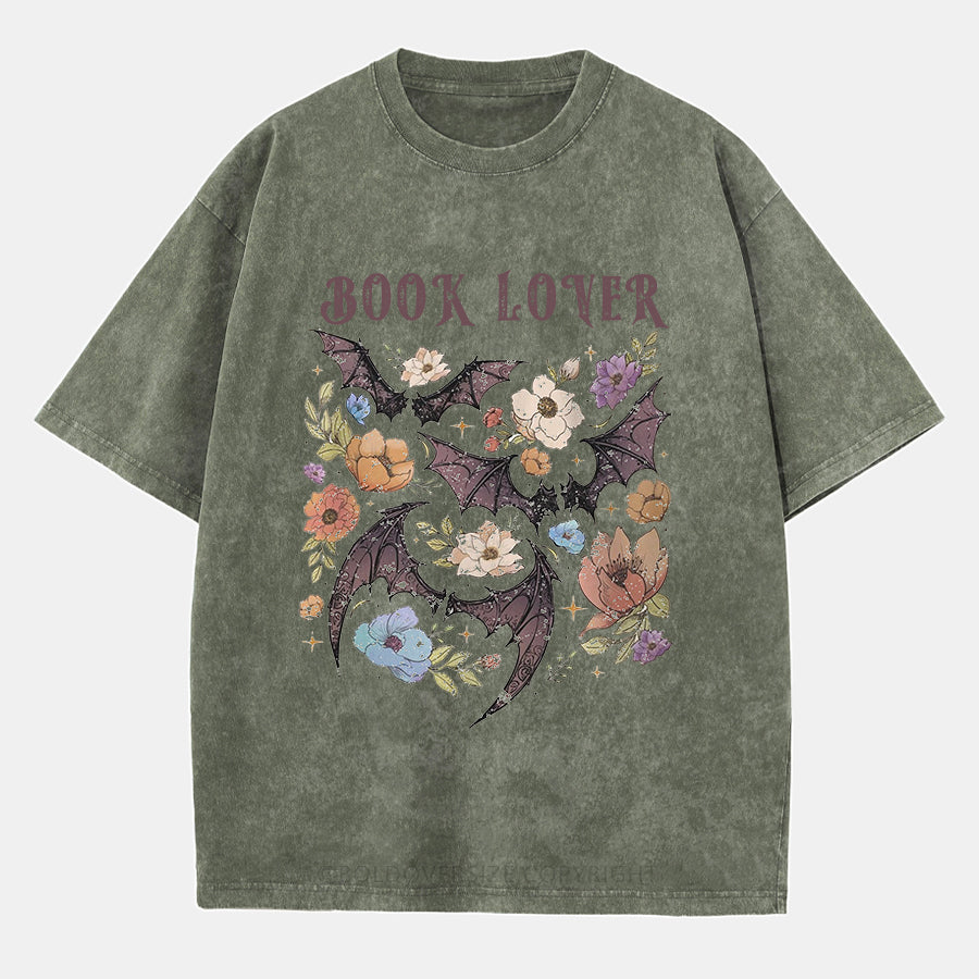 Vintage Book Lover Washed T-Shirt