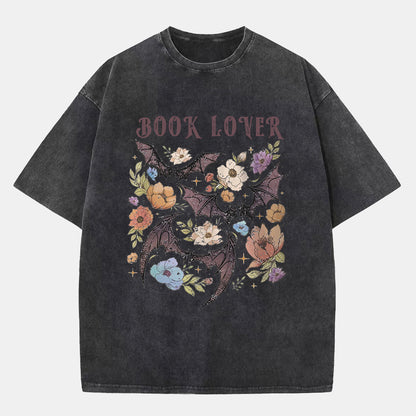 Vintage Book Lover Washed T-Shirt