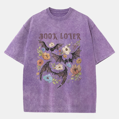 Vintage Book Lover Washed T-Shirt