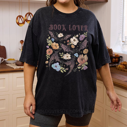 Vintage Book Lover Washed T-Shirt