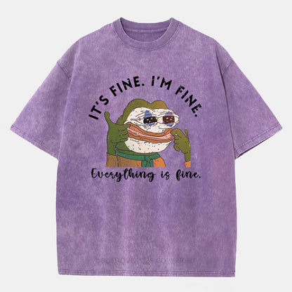 Vintage I'm Fine Washed T-Shirt