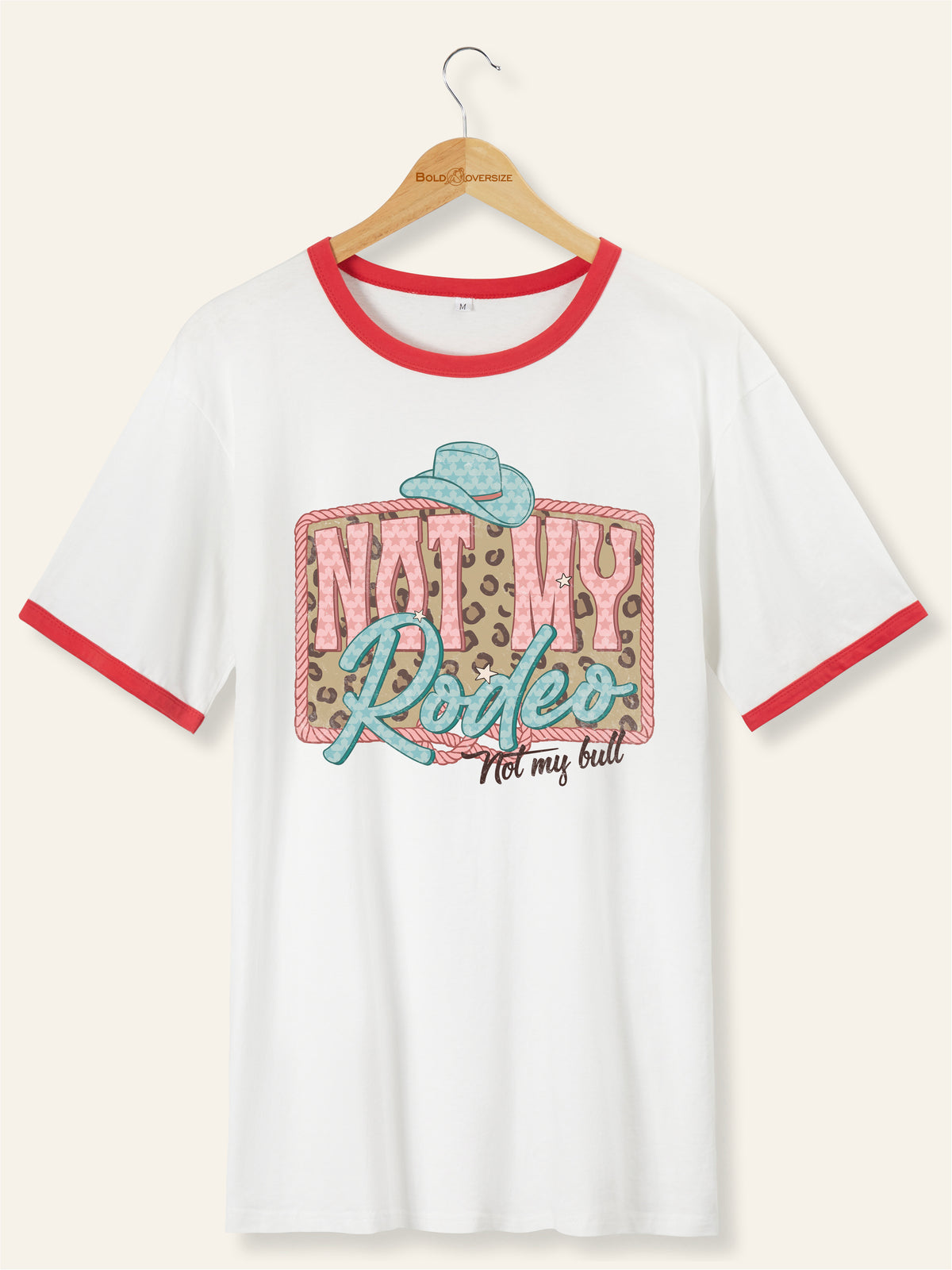 Vintage Not My Rodeo Ringer Tee
