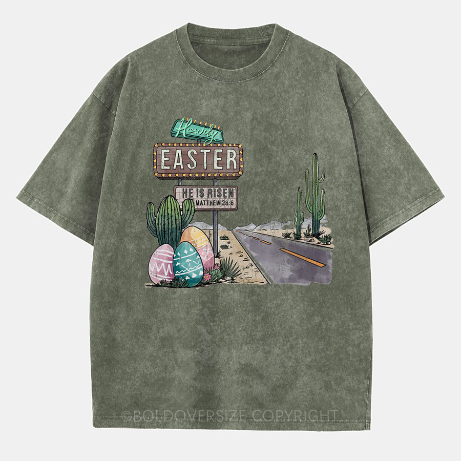 Vintage Howdy Easter Washed T-Shirt