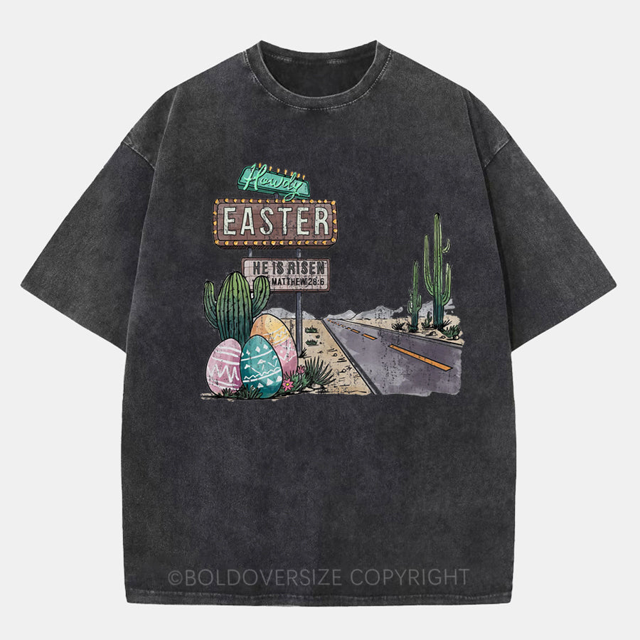 Vintage Howdy Easter Washed T-Shirt