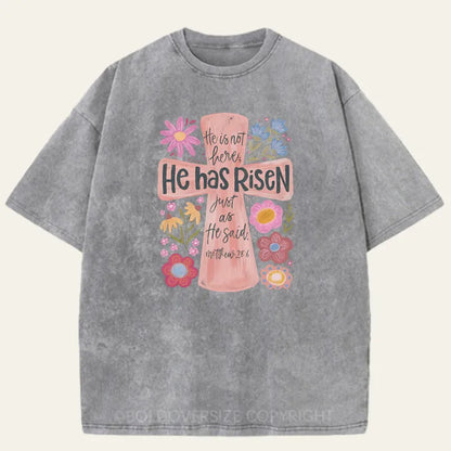Vintage He Has Risen Washed T-Shirt
