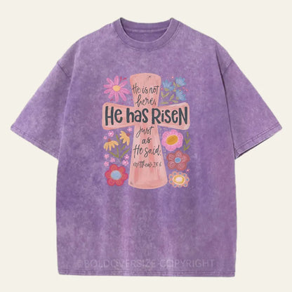 Vintage He Has Risen Washed T-Shirt