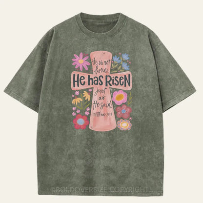 Vintage He Has Risen Washed T-Shirt