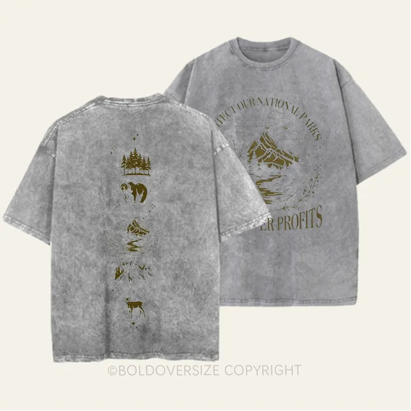 Vintage Subtle Resist 2 Side Patten Washed T-Shirt