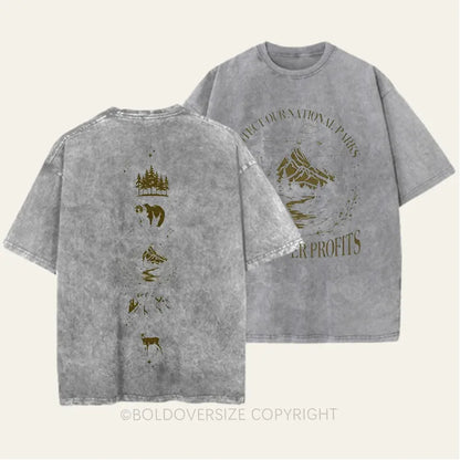 Vintage Subtle Resist 2 Side Patten Washed T-Shirt