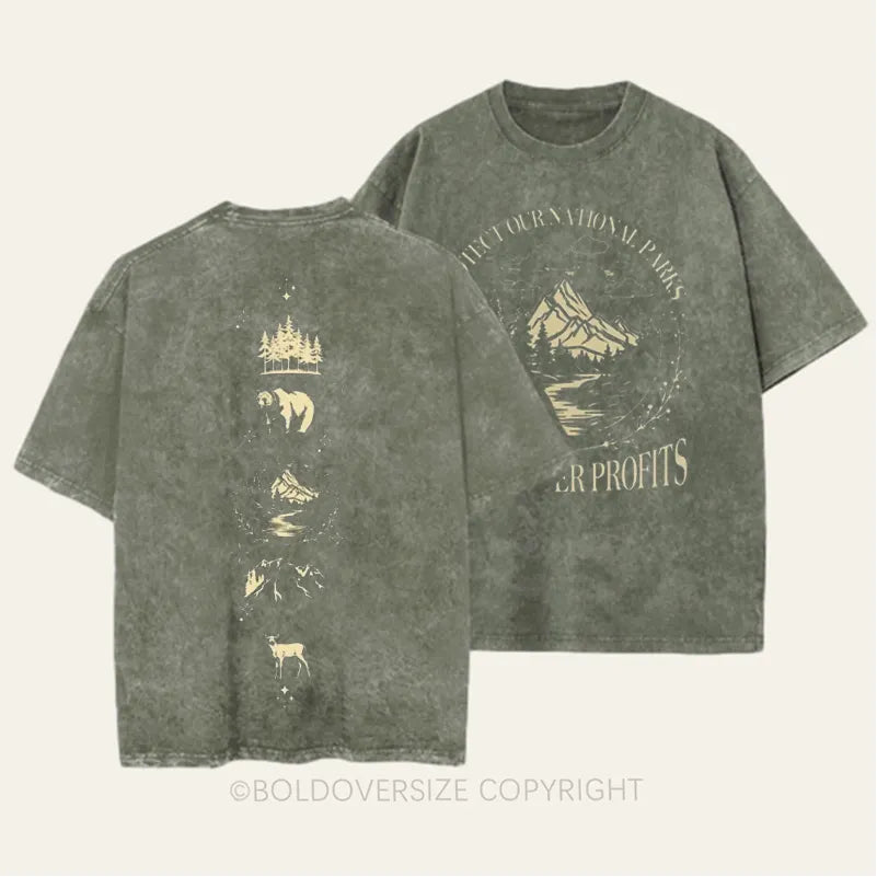 Vintage Subtle Resist 2 Side Patten Washed T-Shirt