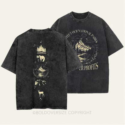 Vintage Subtle Resist 2 Side Patten Washed T-Shirt