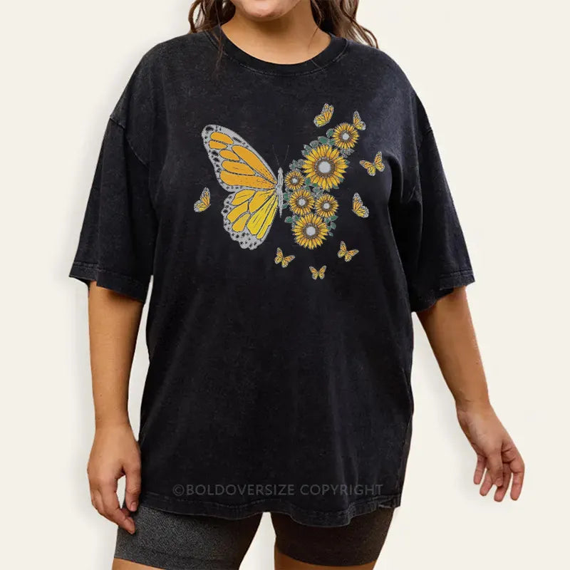 Vintage Butterfly Washed T-Shirt