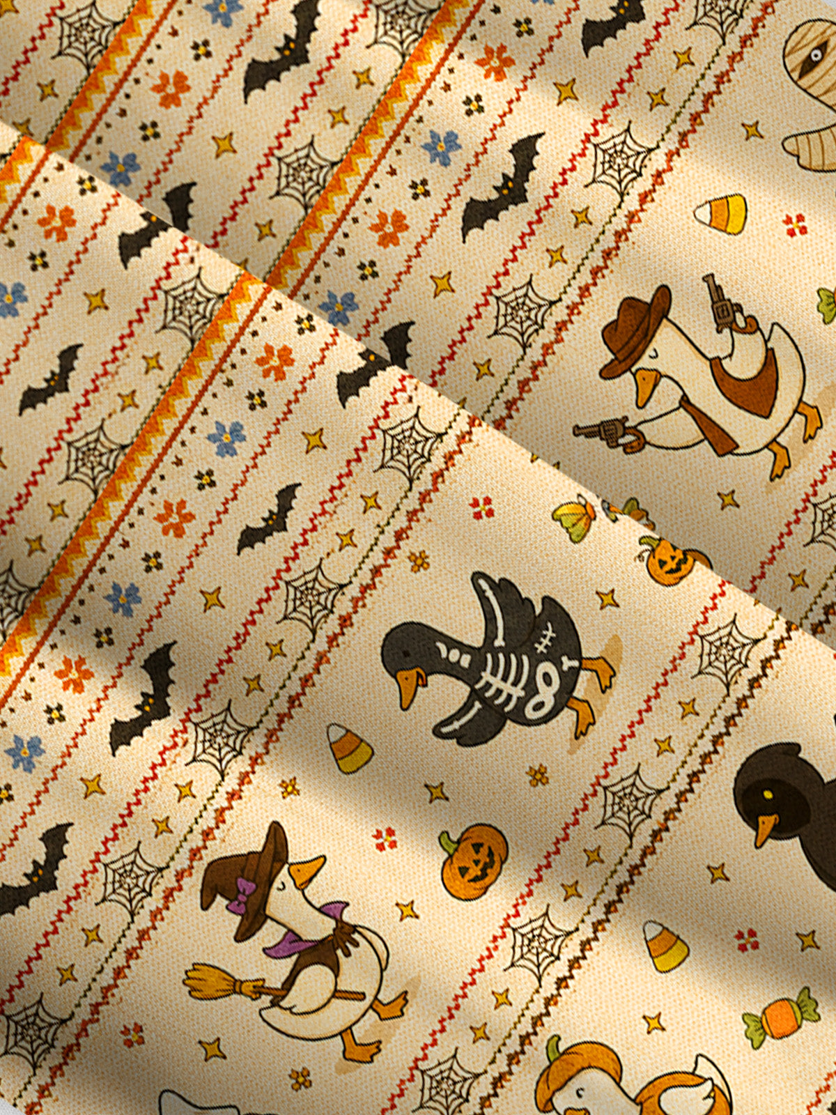 Halloween Ducks Collection Print Wide Straps Maxi Dress With Pockets