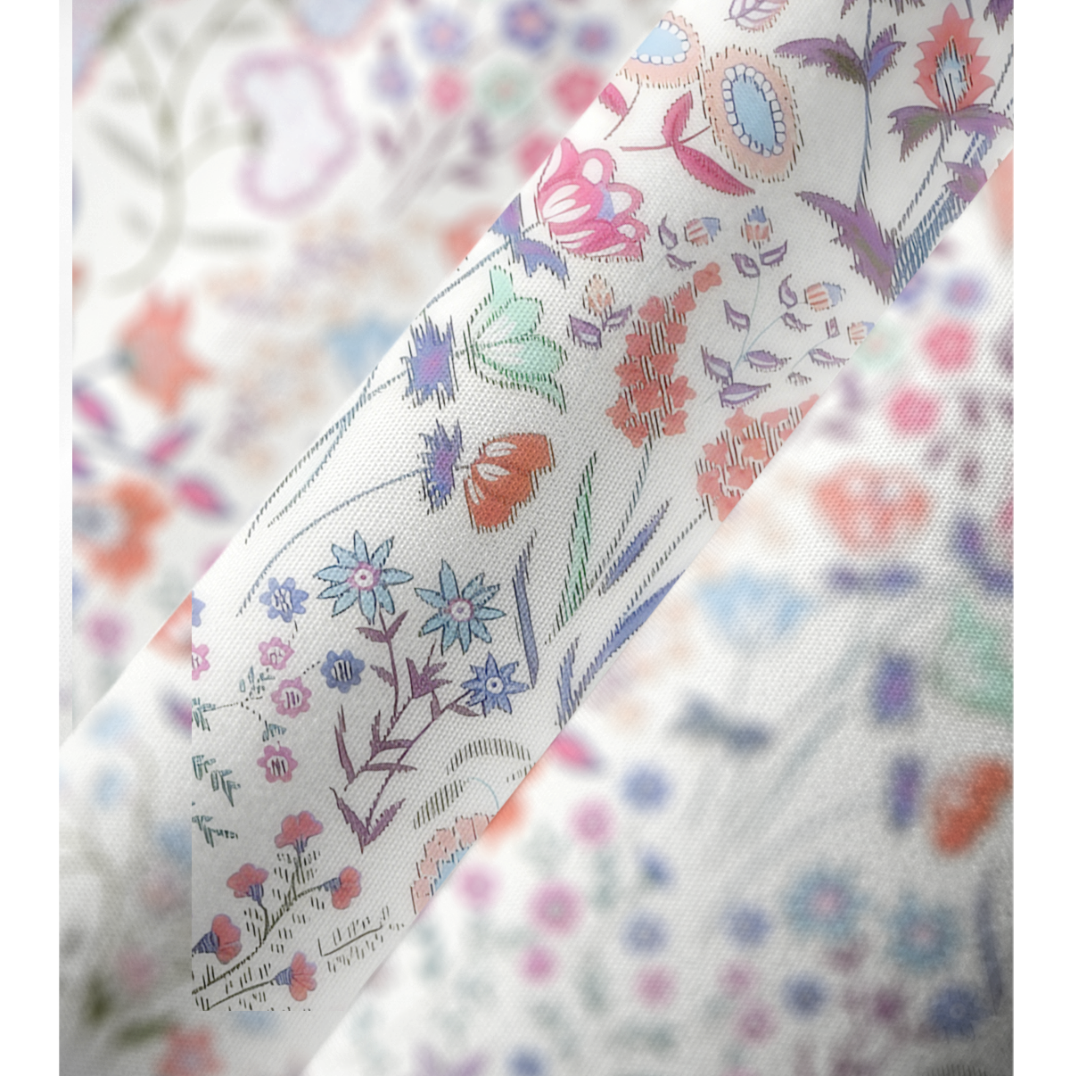 V‑Neck Bohemian Wildflower Garden Kimono Sleeve Kaftan Dress