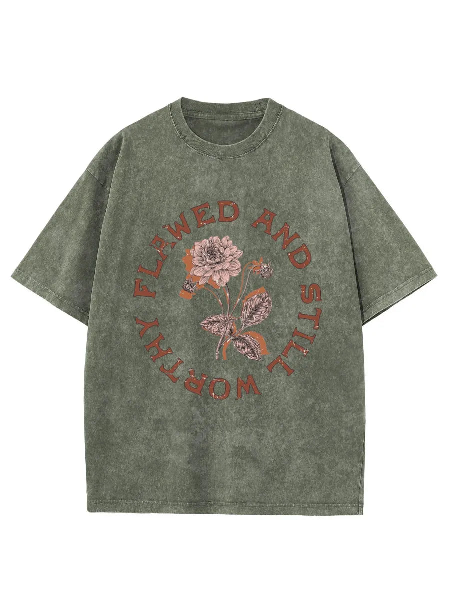 Vintage Flawed And Still Worthy Washed T-Shirt