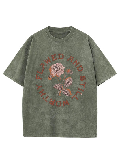 Vintage Flawed And Still Worthy Washed T-Shirt