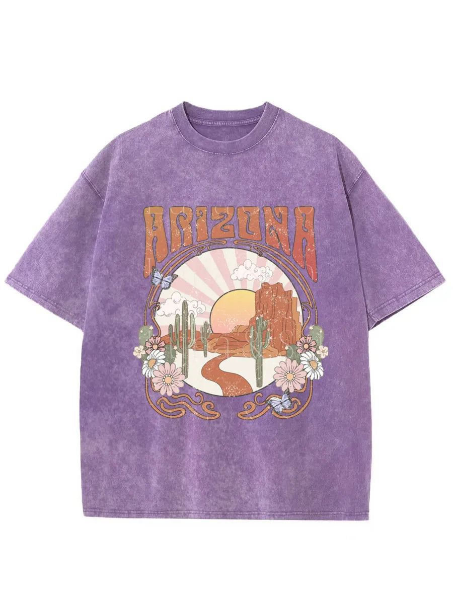 Vintage Trendy Deser Washed T-Shirt