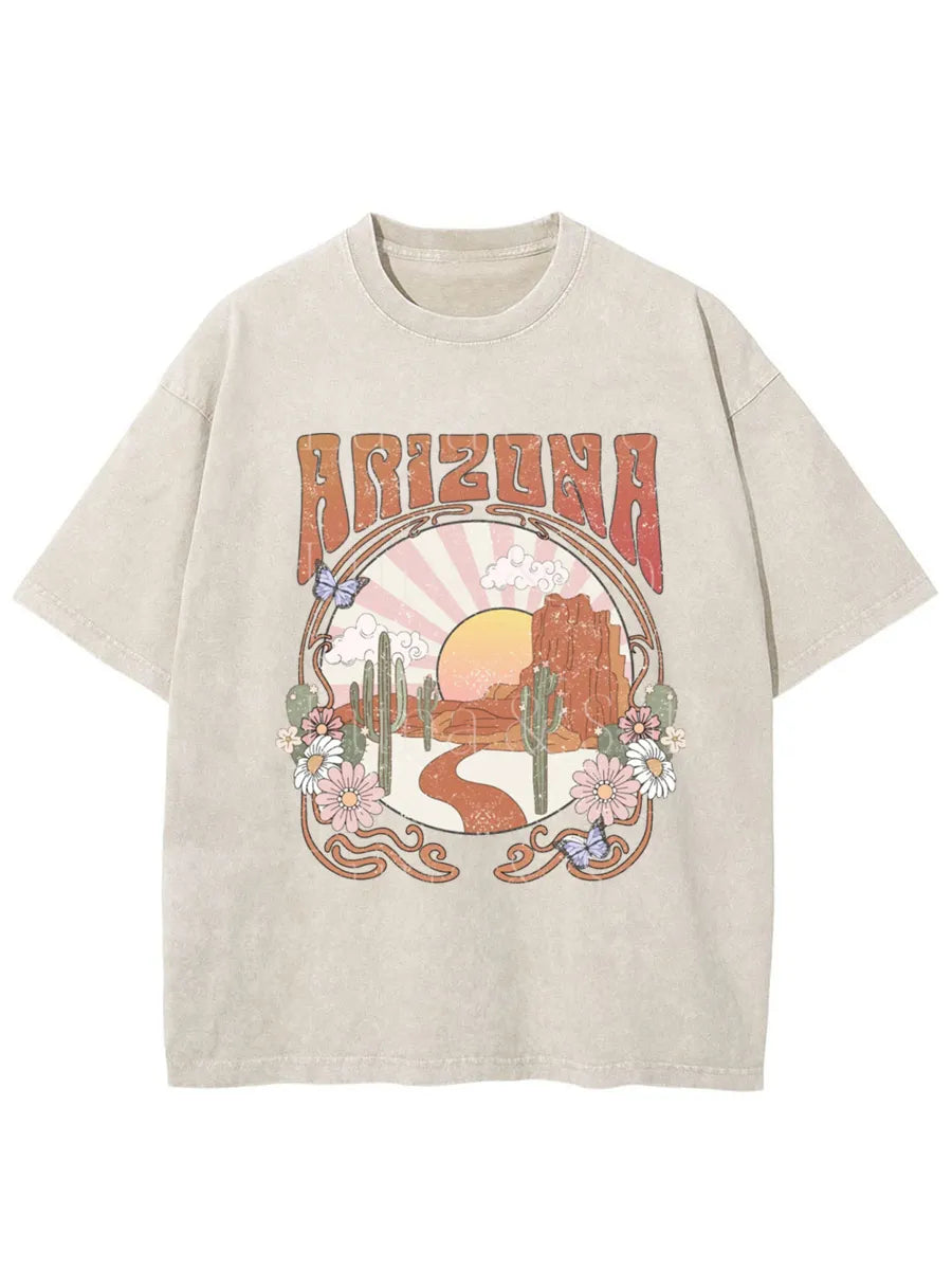 Vintage Trendy Deser Washed T-Shirt