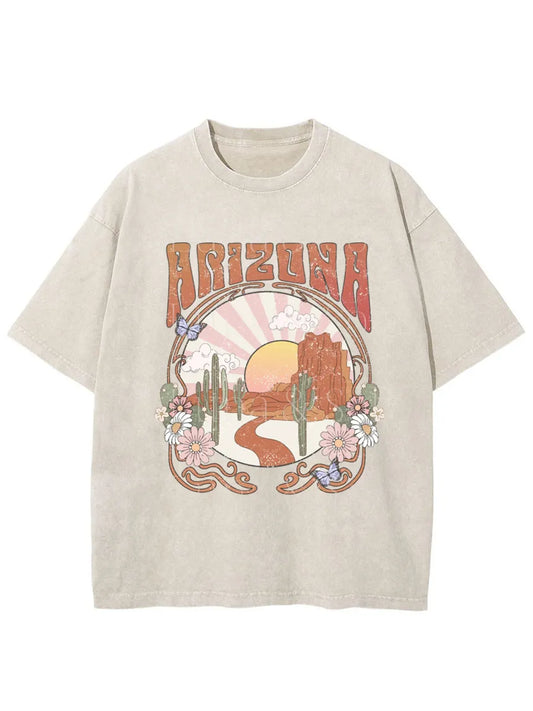 Vintage Trendy Deser Washed T-Shirt