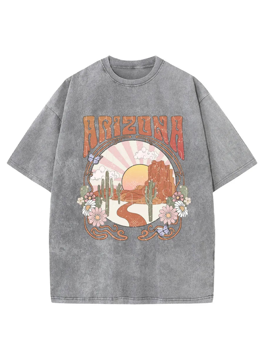Vintage Trendy Deser Washed T-Shirt