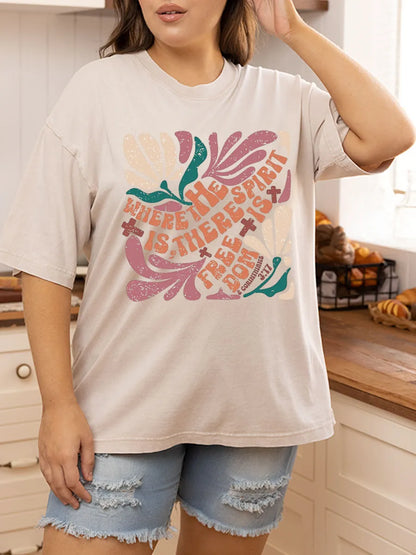 Vintage Boho Flowers Washed T-Shirt