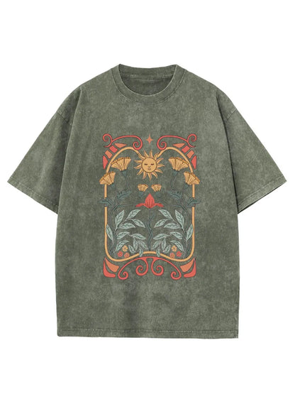 Vintage Boho Floral Washed T-Shirt