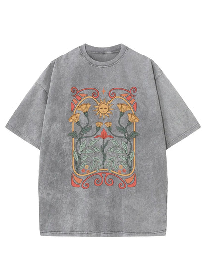 Vintage Boho Floral Washed T-Shirt