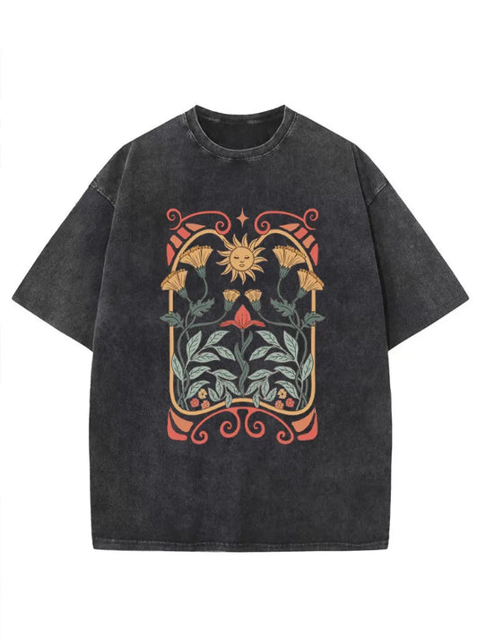 Vintage Boho Floral Washed T-Shirt