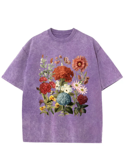Vintage Pressed Flowers Washed T-Shirt