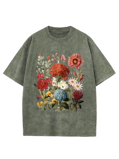 Vintage Pressed Flowers Washed T-Shirt