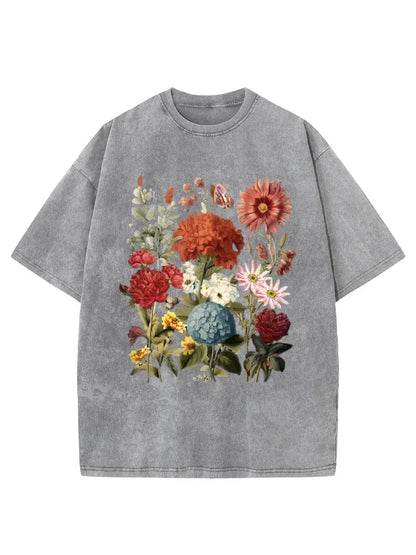 Vintage Pressed Flowers Washed T-Shirt