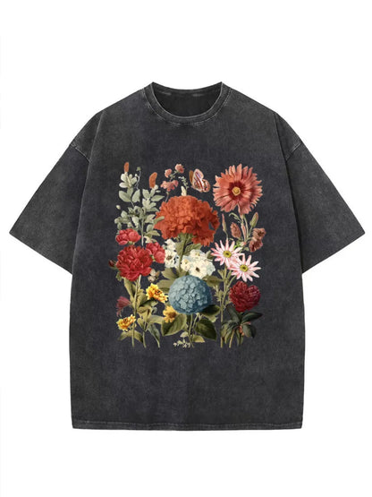 Vintage Pressed Flowers Washed T-Shirt
