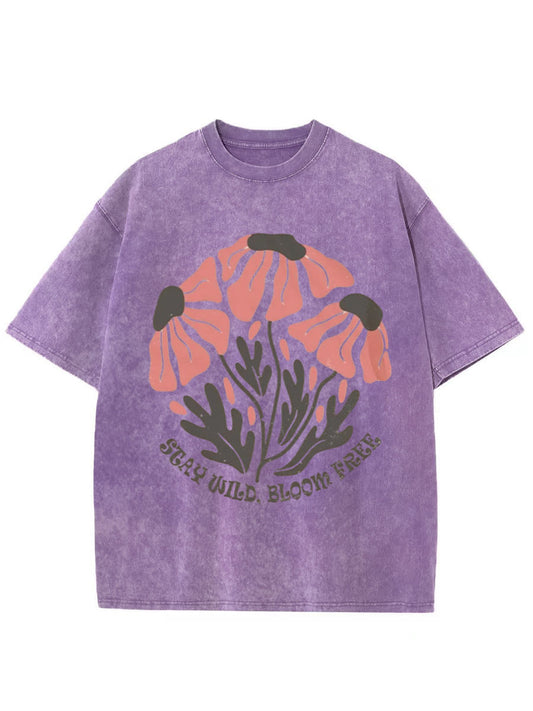 Vintage Floral Nature Washed T-Shirt