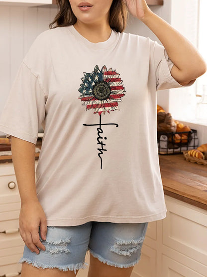 Vintage Sunflower Faith Washed T-Shirt