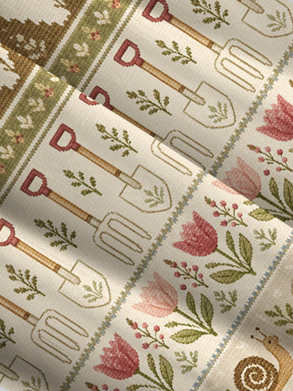 Garden Tales · Snail & Tulip Print Wide Straps Maxi Dress With Pockets