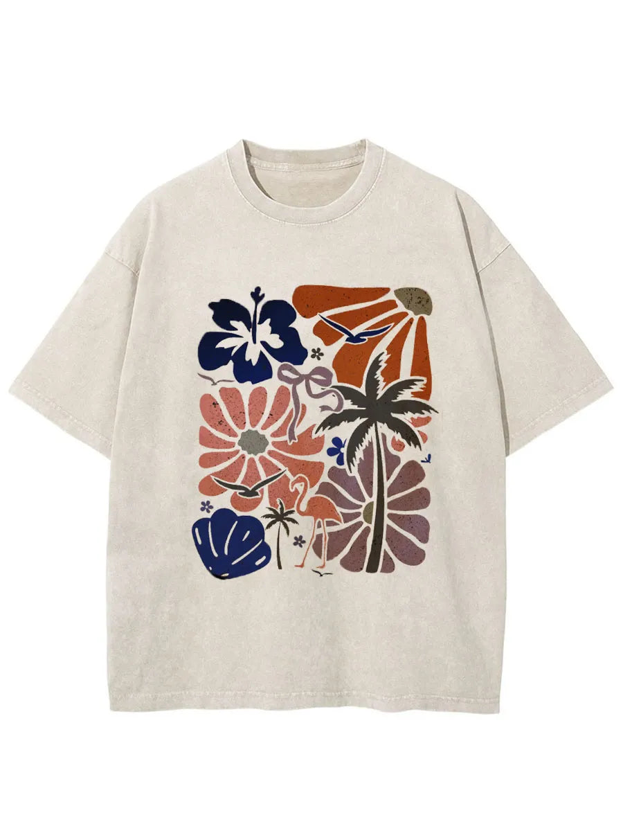 Vintage Beach & Flower Washed T-Shirt
