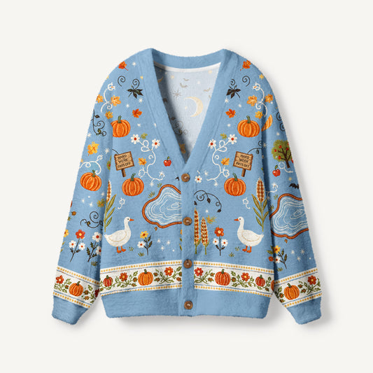 Hard Work Pays Off Farm Map Print Ugly Cardigan Sweaters