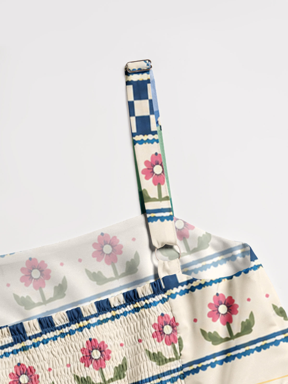 Mountain Meadow Sheep Print Wide Straps Maxi Dress With Pockets