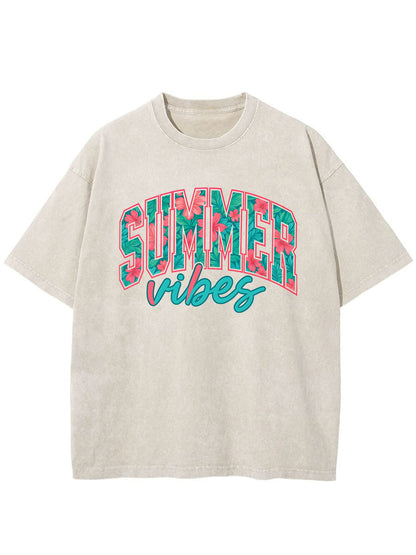 Vintage Summer Vibes Oversize Washed T-Shirt