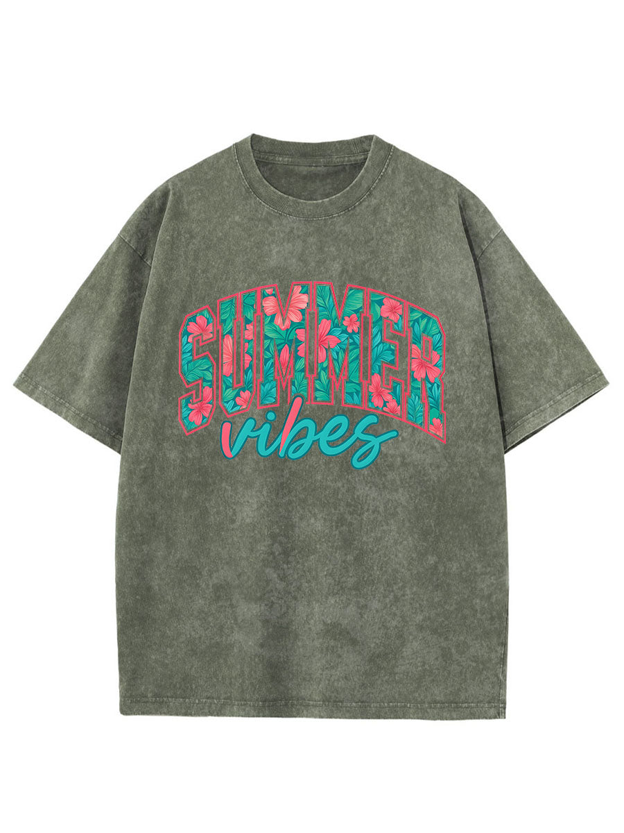 Vintage Summer Vibes Oversize Washed T-Shirt