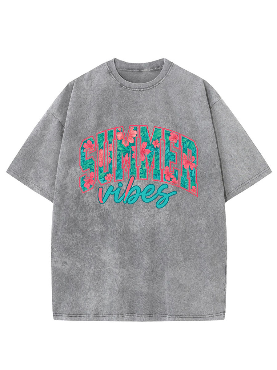 Vintage Summer Vibes Oversize Washed T-Shirt