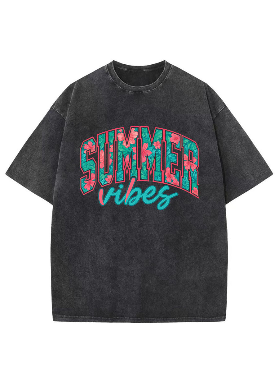 Vintage Summer Vibes Oversize Washed T-Shirt
