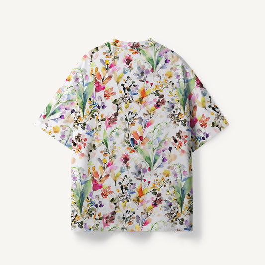 Watercolor Wildflower Garden print Premium Eco Tee