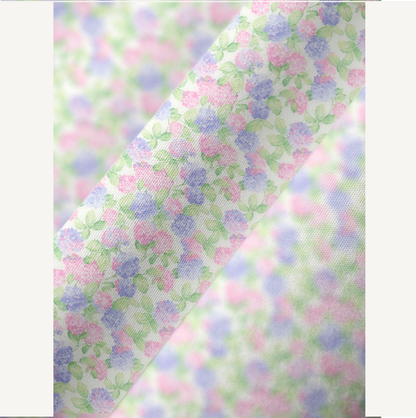 V‑Neck Lilac Hydrangea Kimono Sleeve Kaftan Dress