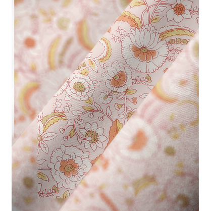V‑Neck Dusty Bloom Whisper Kimono Sleeve Kaftan Dress