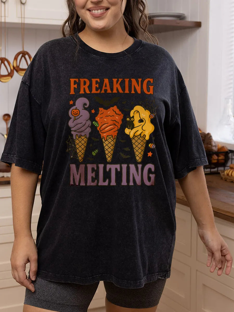 Vintage Spooky Summer Oversize Washed T-Shirt