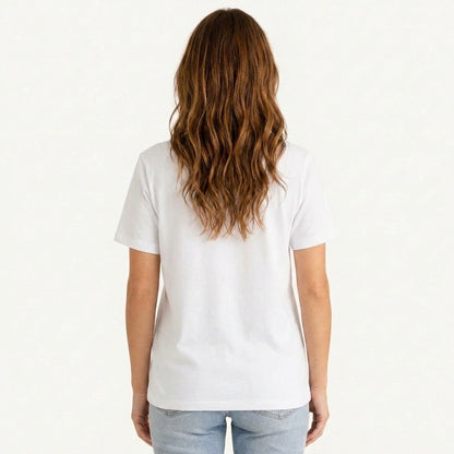 Retro Folk Garden Bloom Print Crew Neck Cotton Tee