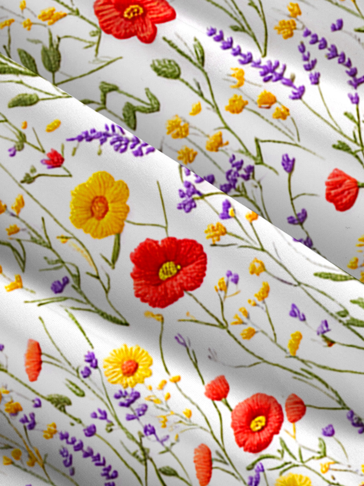 Floral Meadow Sunshine Print Wide Straps Maxi Dress With Pockets