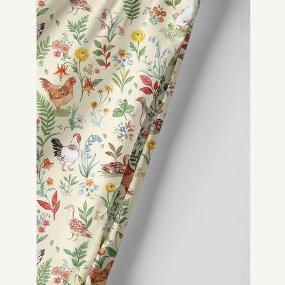 Countryside Garden Critter Print Cotton Wide Straps Maxi Dress With Pockets