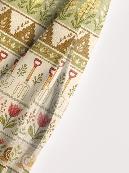 Garden Tales · Snail & Tulip Print Wide Straps Maxi Dress With Pockets